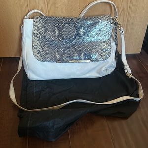 Banana Republic Handbag with Snakeskin print flap